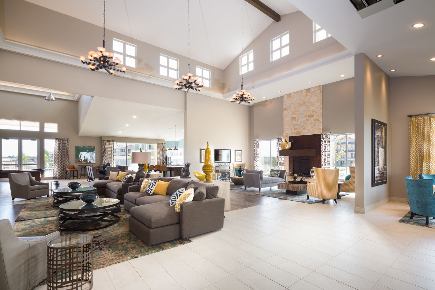 Jefferson Center lobby with seating