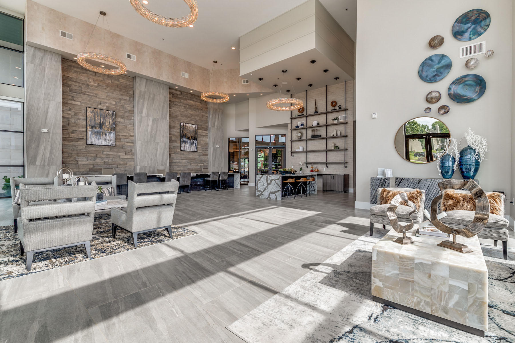 Jefferson North Collins lobby with community seating