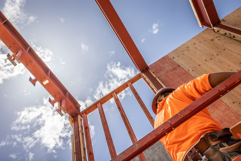 JPI team member building wood-frame