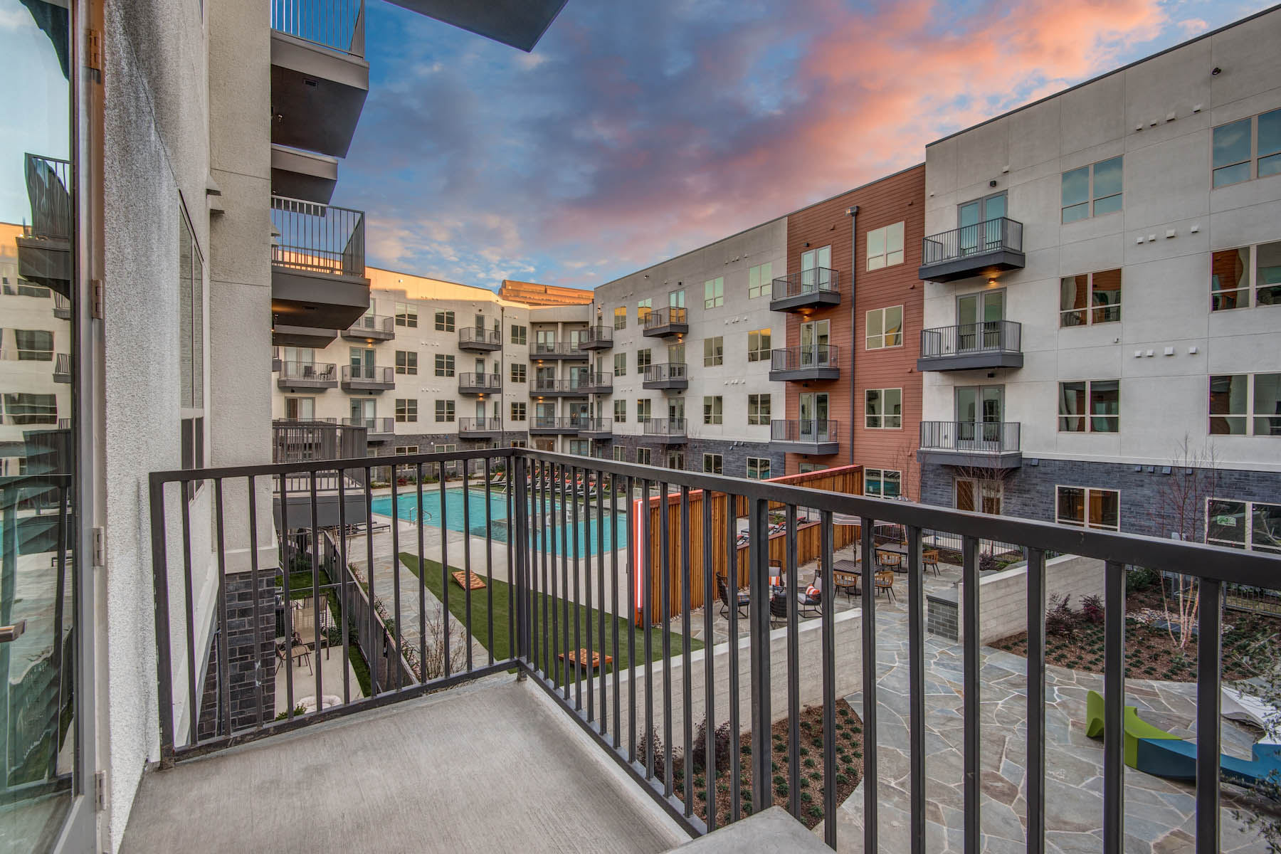 Jefferson Alpha West balcony view of pool