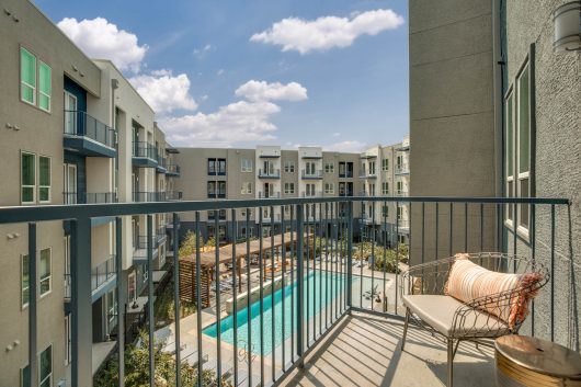 Jefferson Galatyn Park balcony view with pool