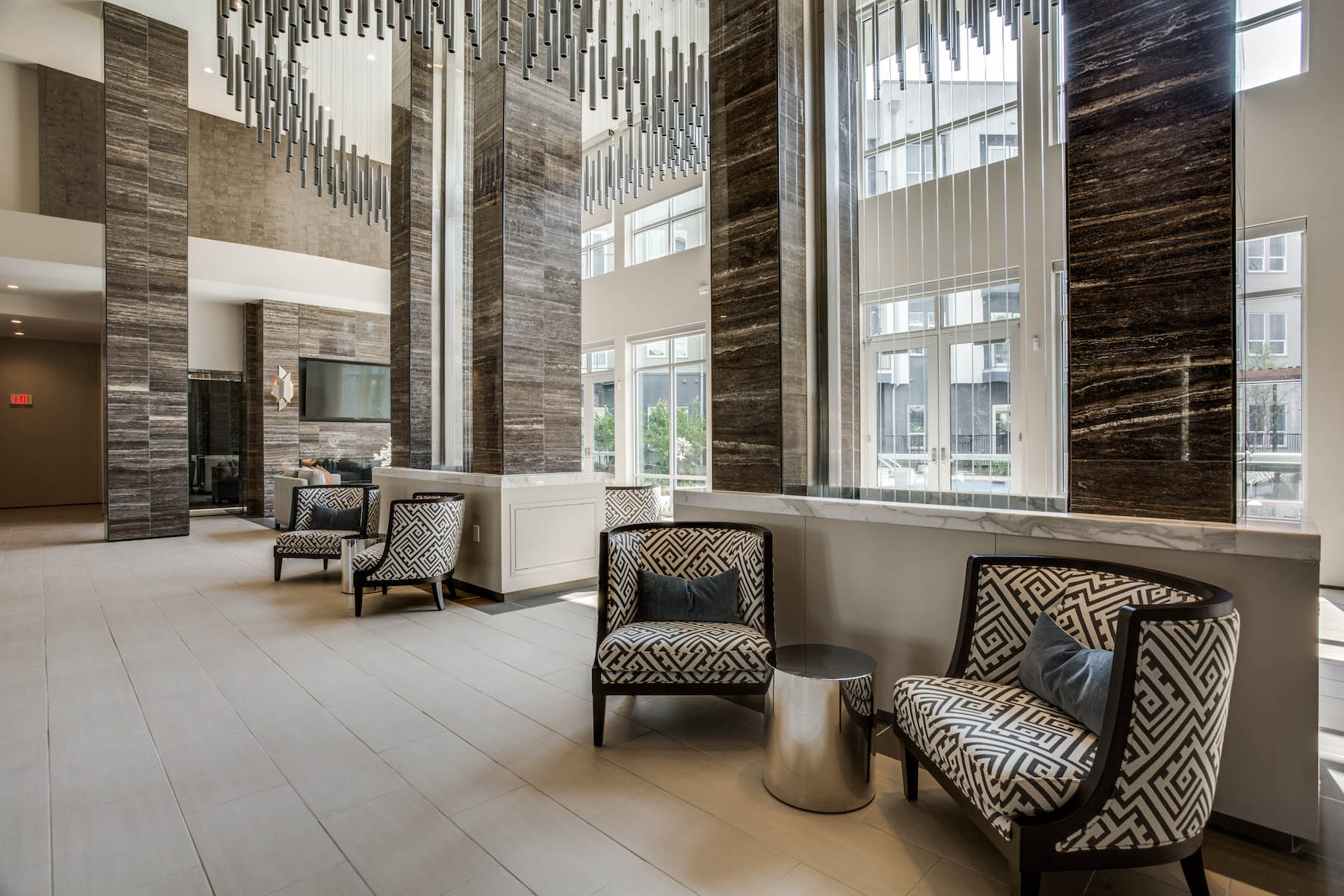 Jefferson Galatyn Park lobby and large chairs